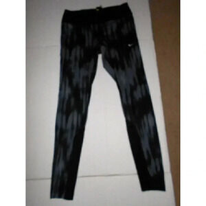 Nike Sports Leggings Women's Small Grey Black Running Gym Yoga Pants